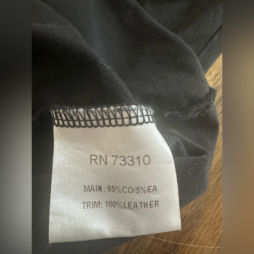 Ivan Grundahl Leather Cotton Patchwork Top Size Large Black - Picture 2 of 7